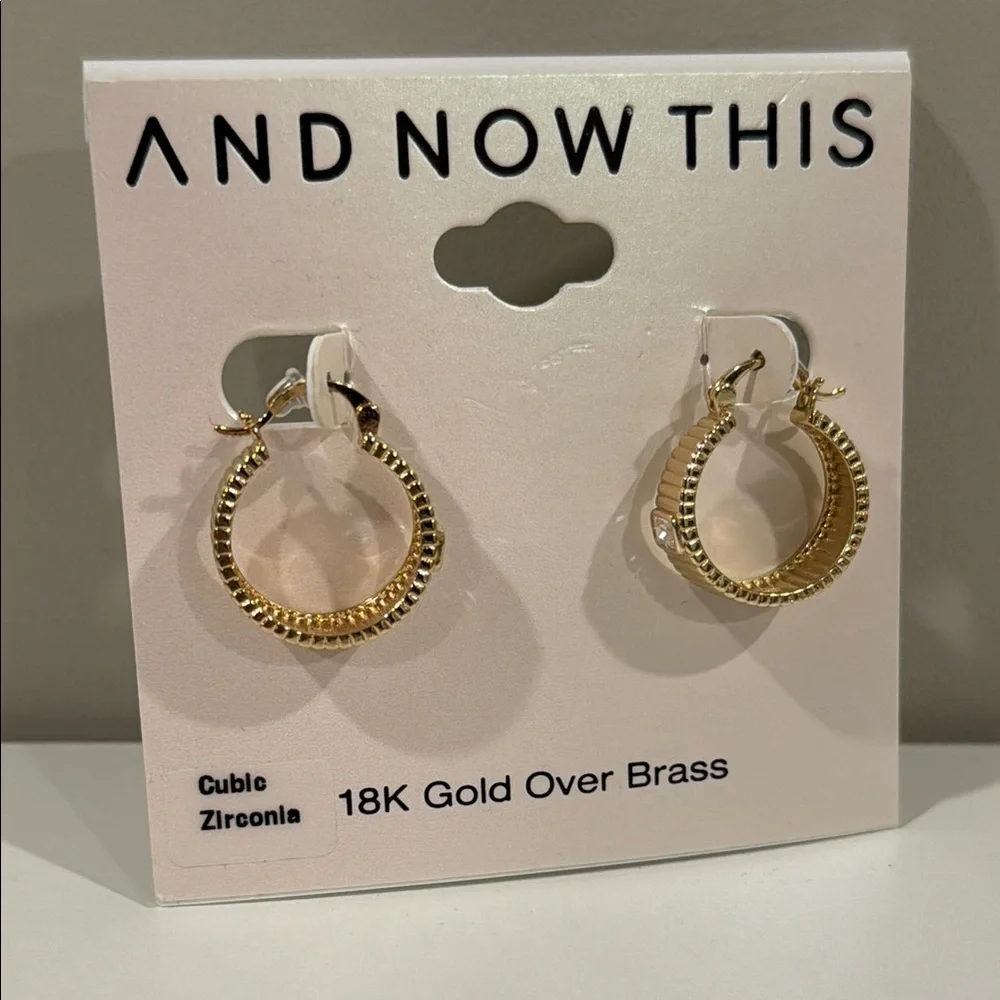 And Now This Gold Hoop Earrings - Picture 1 of 5
